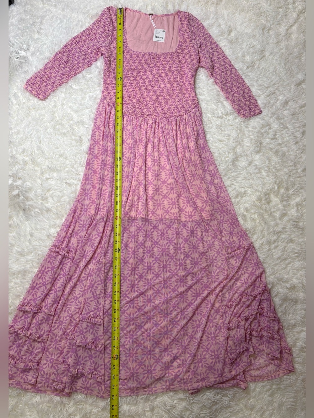 Free People It's Fate Longsleeve Midi Dress in the 'Lilac Combo' colorway, NWT - Picture 11 of 13